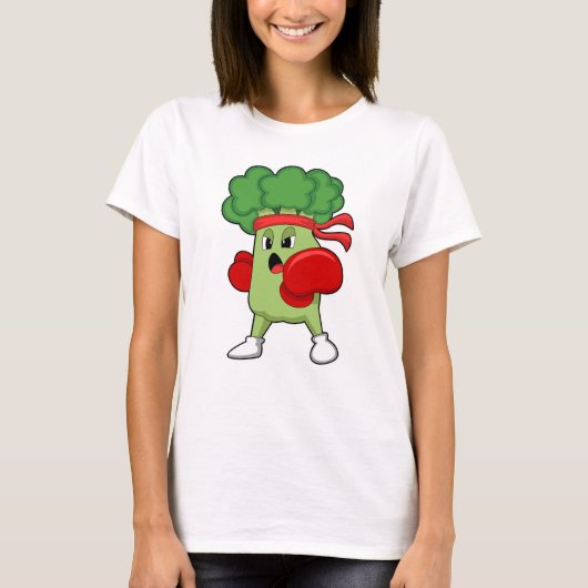 T-shirt Brocoli à la boîte avec gants de boxe (Devant)