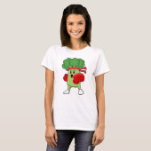 T-shirt Brocoli à la boîte avec gants de boxe (Devant entier)