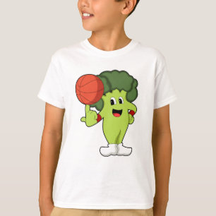 T-shirt Brocoli aux sports de basketball