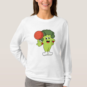 T-shirt Brocoli aux sports de basketball