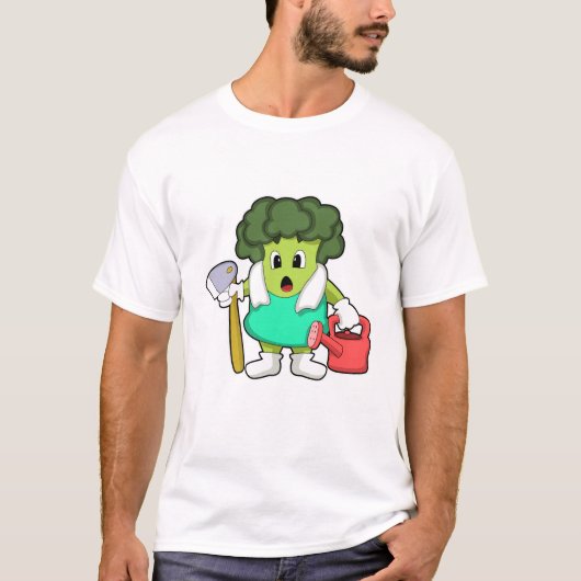 T-shirt Brocoli comme fermier avec arrosage (Devant)