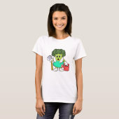 T-shirt Brocoli comme fermier avec arrosage (Devant entier)
