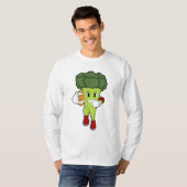 T-shirt Brocoli dans le football (Devant entier)