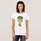 T-shirt Brocoli dans le football (Devant entier)