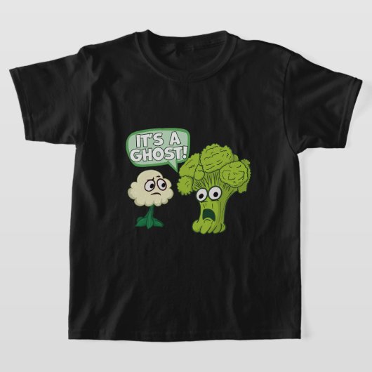 T-shirt Brocoli effrayé et chou-fleur d'aliments végétaux (Poser)