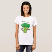T-shirt Brocoli exerçant le rôle de base des femmes (Devant entier)