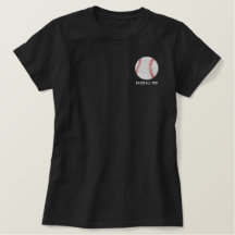 Chemise brodée pour balle de baseball personnalisé