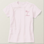 T-shirt Brodé Femme brodée d'honneur Mariage<br><div class="desc"></div>