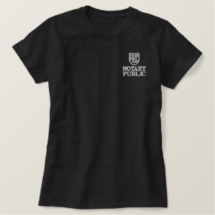 T-shirt Brodé Initiales monogrammes Publicité notaire Customisée