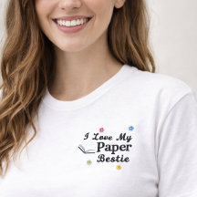 j'adore mon tee-shirt brodé Paper bestie Bookish