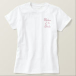 T-shirt Brodé La mère brodée de la mariée Mariage vêtement<br><div class="desc">Mère de la mariée</div>