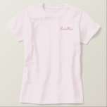 T-shirt Brodé Vêtements de Mariage de femme de chambre brodée<br><div class="desc">Bridesmaid</div>