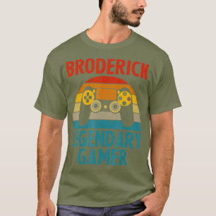 T-shirt BRODERICK Nom du cadeau Personnalisé Funny Gaming