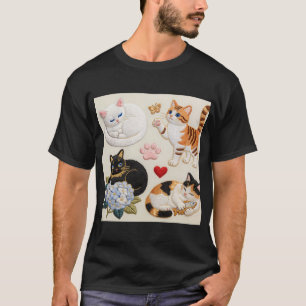 T-shirt broderie de chat5