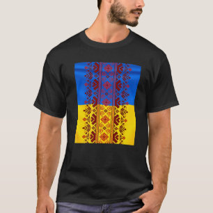 T-shirt Broderie de fil - Ukrainien folk Motif ethnique