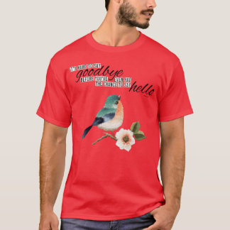 T-shirt broderie écrite à la recherche oiseau fille