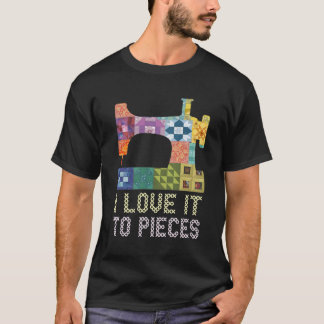 T-shirt Broderie J'adore Les Morceaux De Couture Dictons C