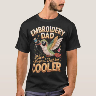 T-shirt Broderie Papa comme un papa normal mais