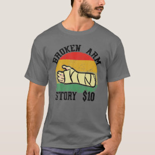 T-shirt Broken Arm Story Retro Vintage Drôle blessure Récu