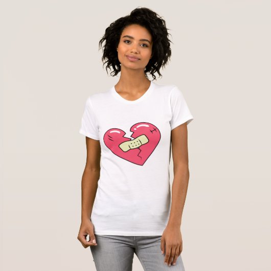 T-shirt Broken Heart and Patch (Devant entier)