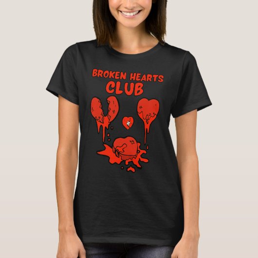 T-shirt Broken Hearts Anti Valentine's Week (Devant)