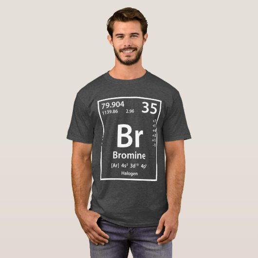 T-shirt Bromine Element (blanc) (Devant entier)