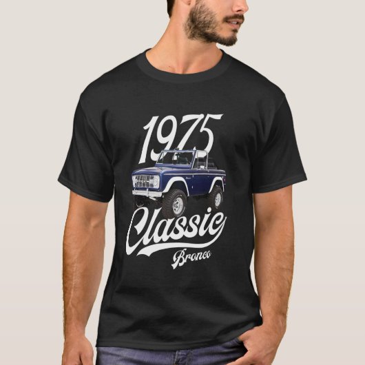 T-shirt Bronco classique 1975 Marine Bleu Knoxville (Devant)