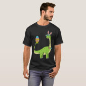 T-shirt Brontosaurus Bunny Ears Egg Easter Day Dinosaur Di (Devant entier)