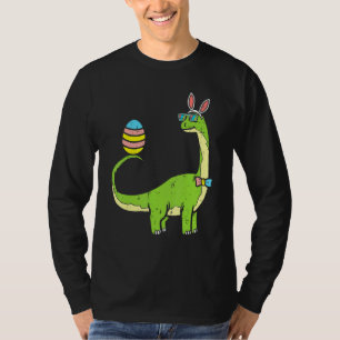 T-shirt Brontosaurus Bunny Oeufs Oeufs Jour de Pâques Dino
