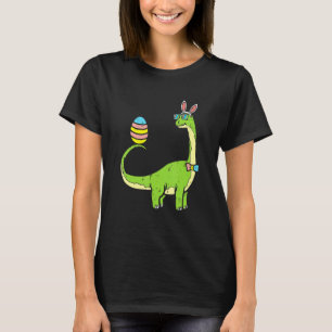 T-shirt Brontosaurus Bunny Oeufs Oeufs Jour de Pâques Dino