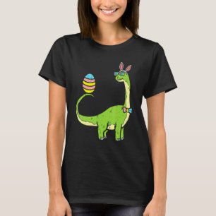 T-shirt Brontosaurus Bunny Oeufs Oeufs Jour de Pâques Dino