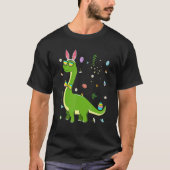 T-shirt Brontosaurus Bunny Oeufs Oeufs Jour de Pâques Dino (Devant)