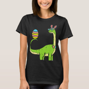 T-shirt Brontosaurus Bunny Oeufs Oeufs Jour de Pâques Dino