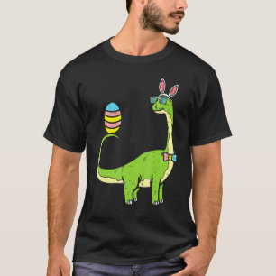 T-shirt Brontosaurus Bunny Oeufs Oeufs Jour de Pâques Dino