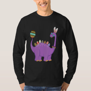 T-shirt Brontosaurus Bunny Oeufs Oeufs Jour de Pâques Dino