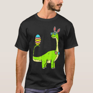 T-shirt Brontosaurus Bunny Oeufs Oeufs Jour de Pâques Dino