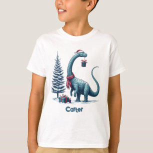 T-shirt Brontosaurus dinosaure de Noël