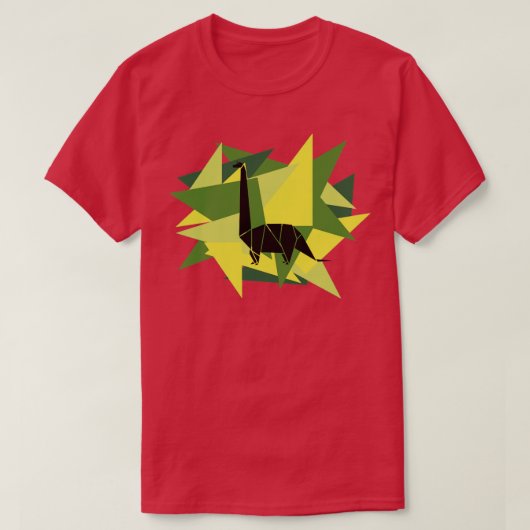 T-shirt Brontosaurus d'origami (Design devant)