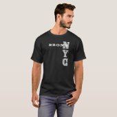 T-shirt Bronx Nyc Texte noir Design créatif (Devant entier)