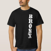 T-shirt Bronx Texte Rétro Classique Nyc New York Ville Noi (Devant)