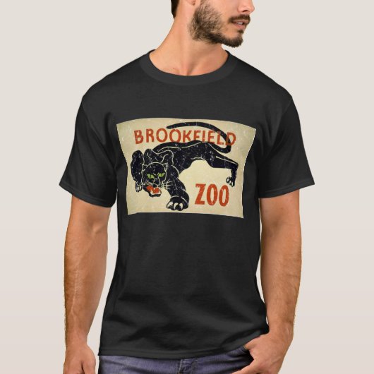 T-shirt Brookfield Zoo-Panthère-a affligé (Devant)