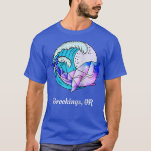 T-shirt Brookings OU peinture japonaise Tueur Orca géométr