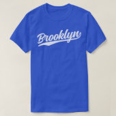 T-shirt Brooklyn Cursive White (Design devant)