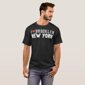 T-shirt Brooklyn New York Love I Heart Brooklyn NY (Devant entier)