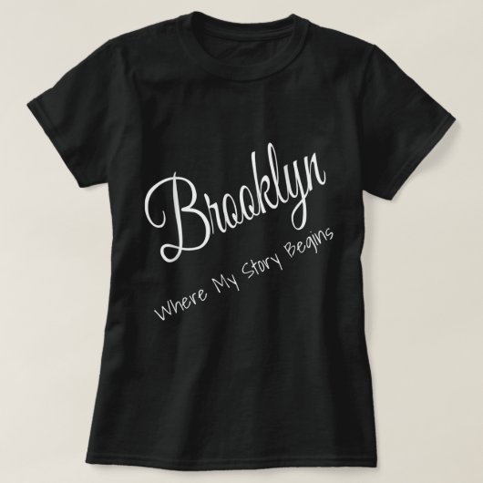 T-shirt Brooklyn New York - Où mon histoire commence migno (Design devant)
