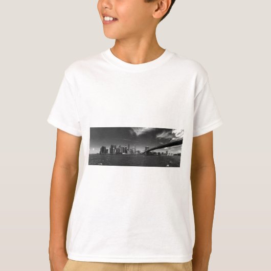 T-shirt Brooklyn noir panoramique (Devant)