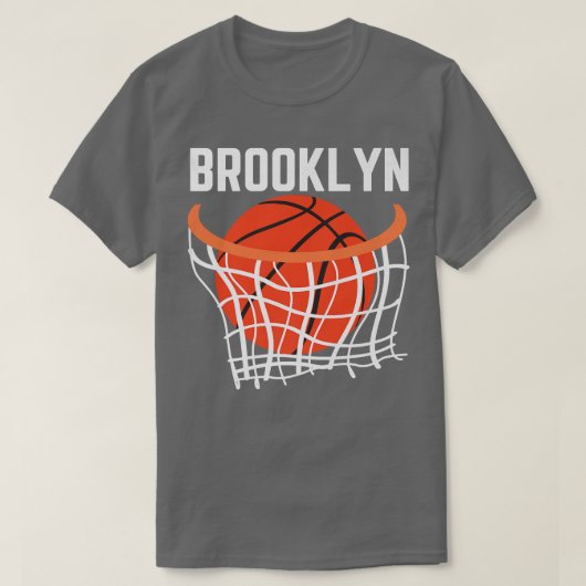 T-shirt Brooklyn ville de New York basketball net graphiqu (Design devant)