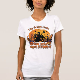 T-shirt Broom Broke Now Am Flight Attendant Halloween_1
