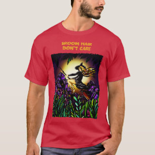 T-shirt Broom Hair Dont e Funny Halloween Party Tee Effray