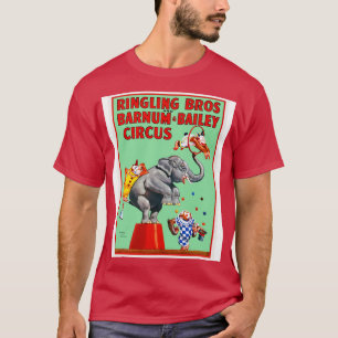 T-shirt Bros à anneaux et Barnum Bailey Circus Pos Vintage